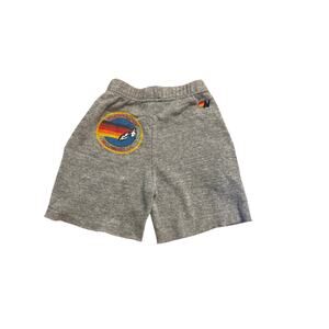 Aviator Nation Kids Sweat Shorts Gray Logo Patch Made in USA Size 6